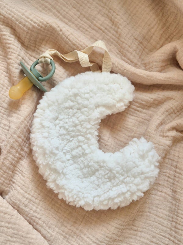 Handgemaakte Speendoek / Knuffeldoekje - Halve Maan