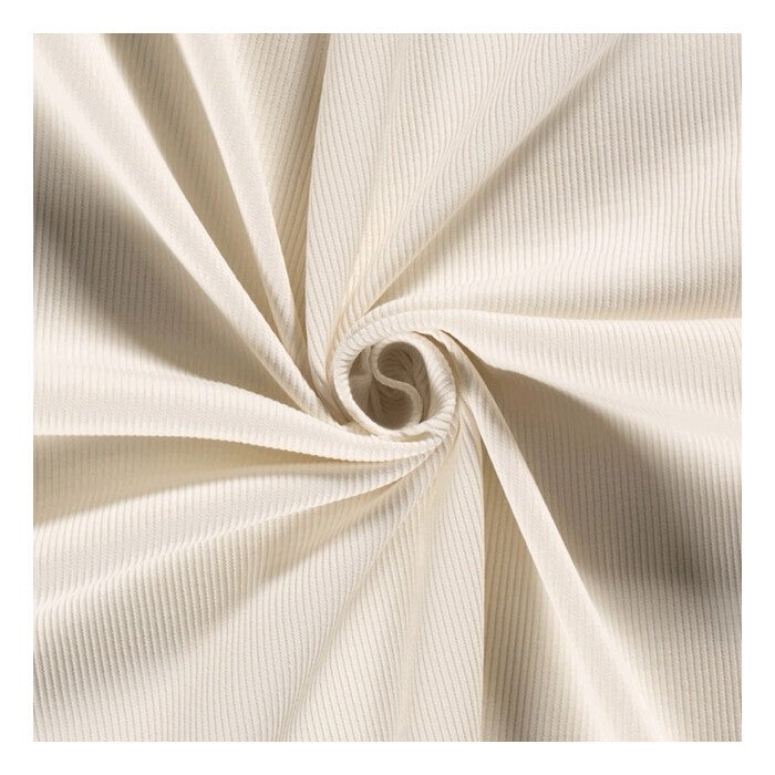 Slofjes rib zonder strikjes off white
