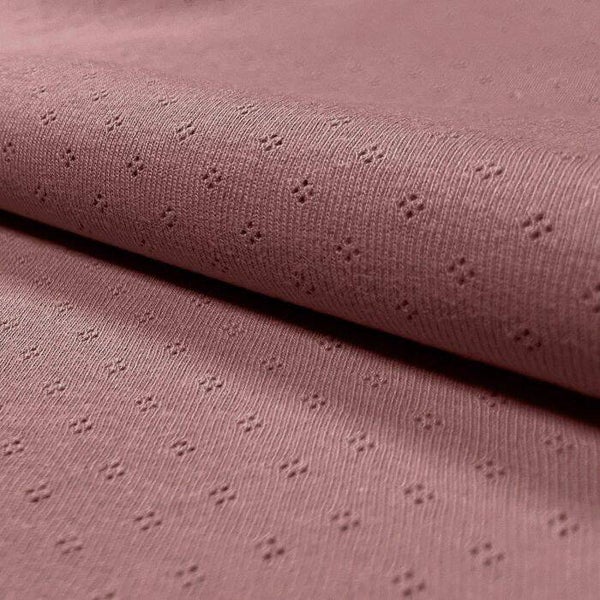 Stof ajour pointelle *Mauve*