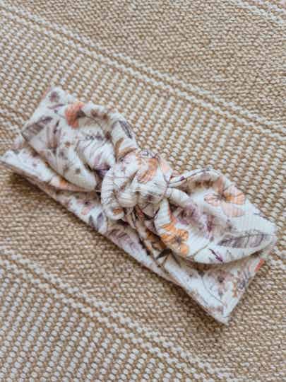 Haarband rib *Herfstbloemen*