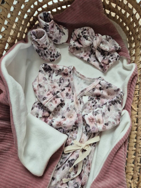 Kimono/overslagboxpakje rib *Winter garden*