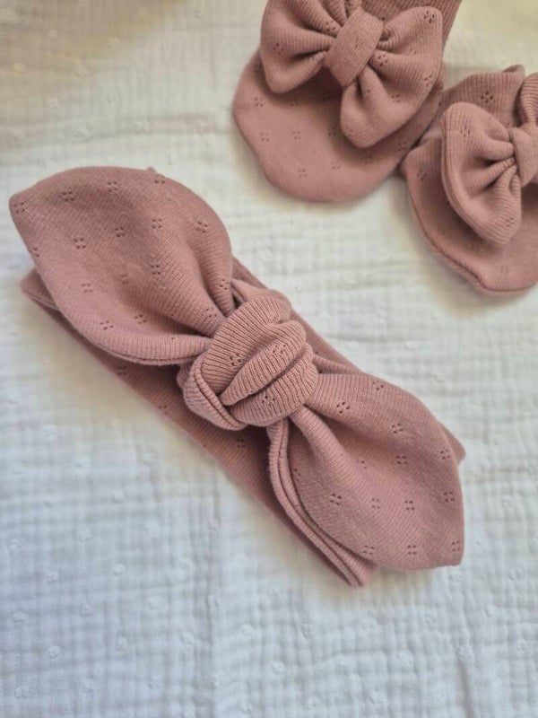 Haarband pointelle ajour *Licht mauve*