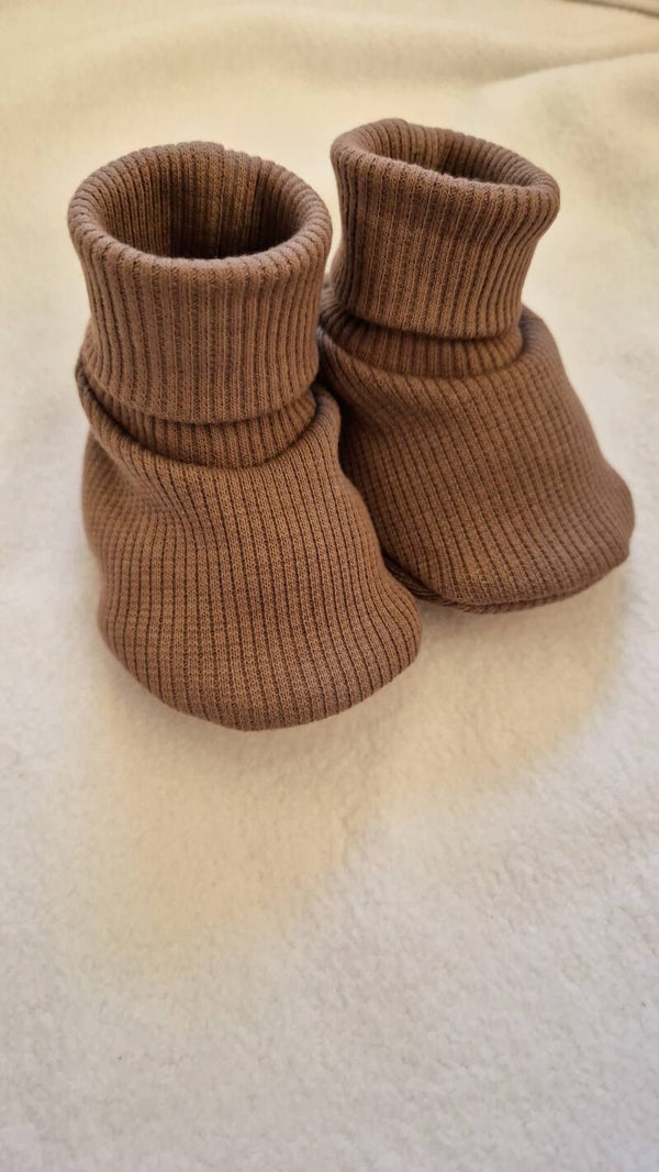 Slofjes rib *Taupe bruin*