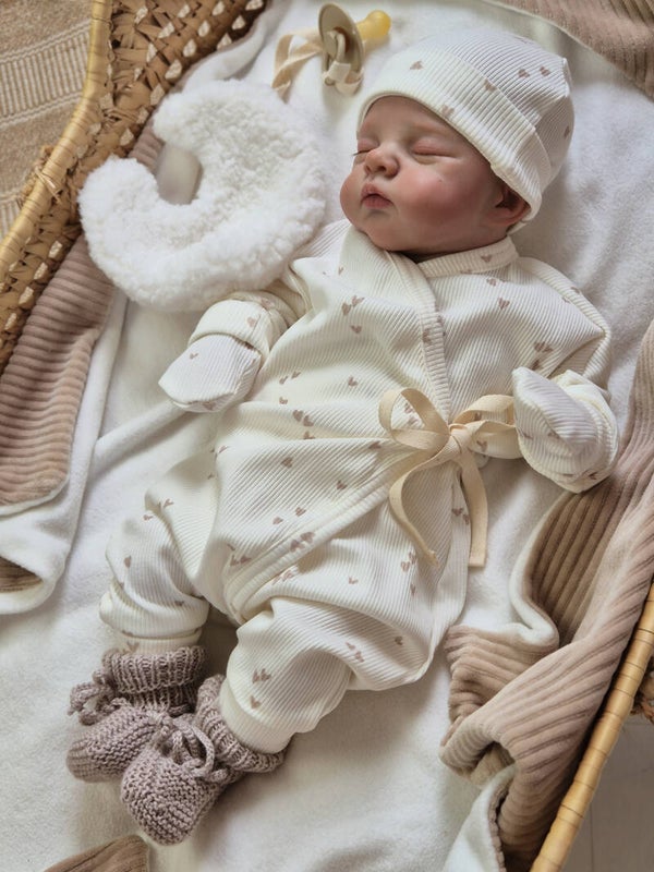 Overslag/kimono boxpakje rib *Klein hartjes*