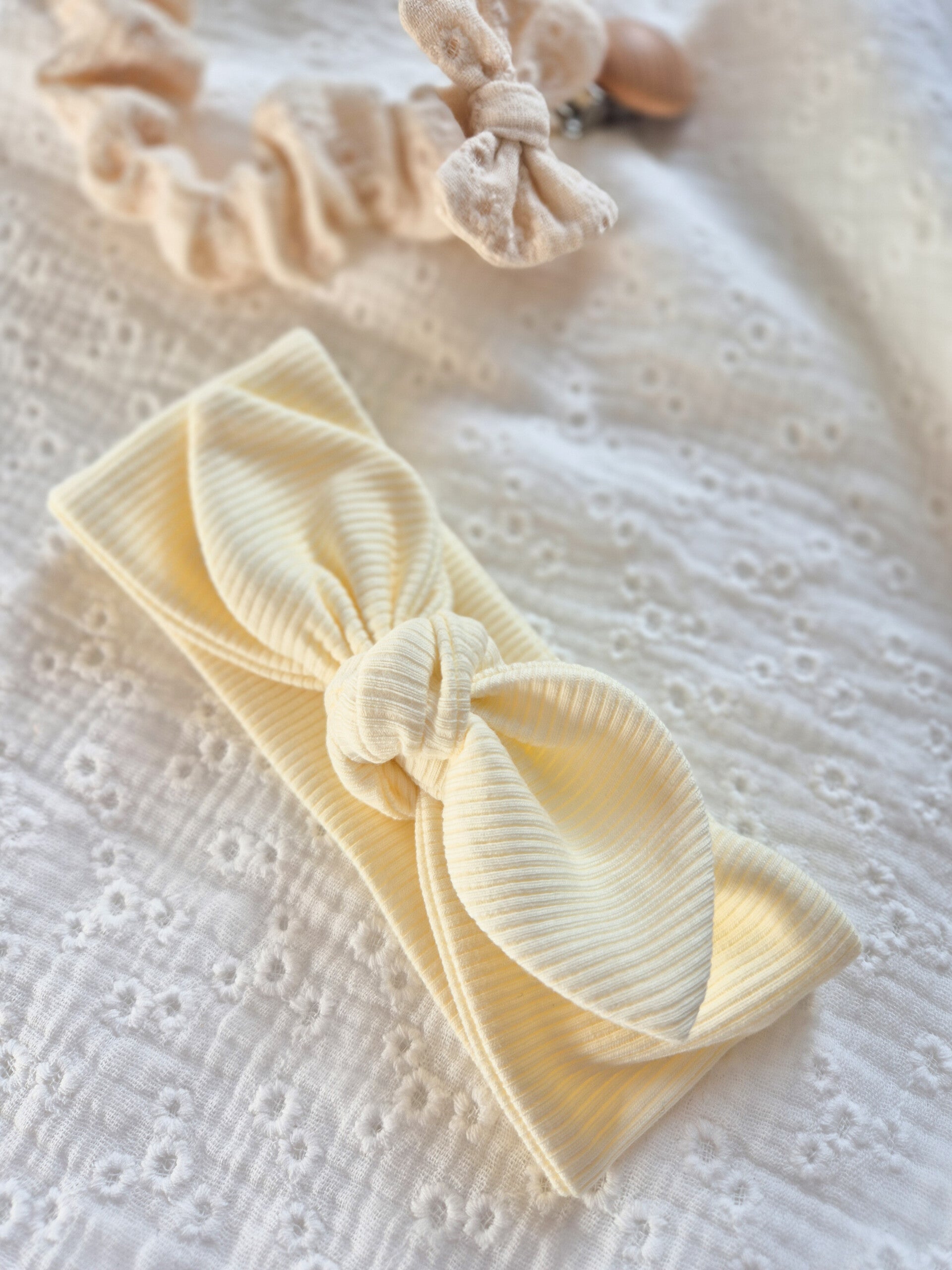 Haarband rib *Pastel geel*