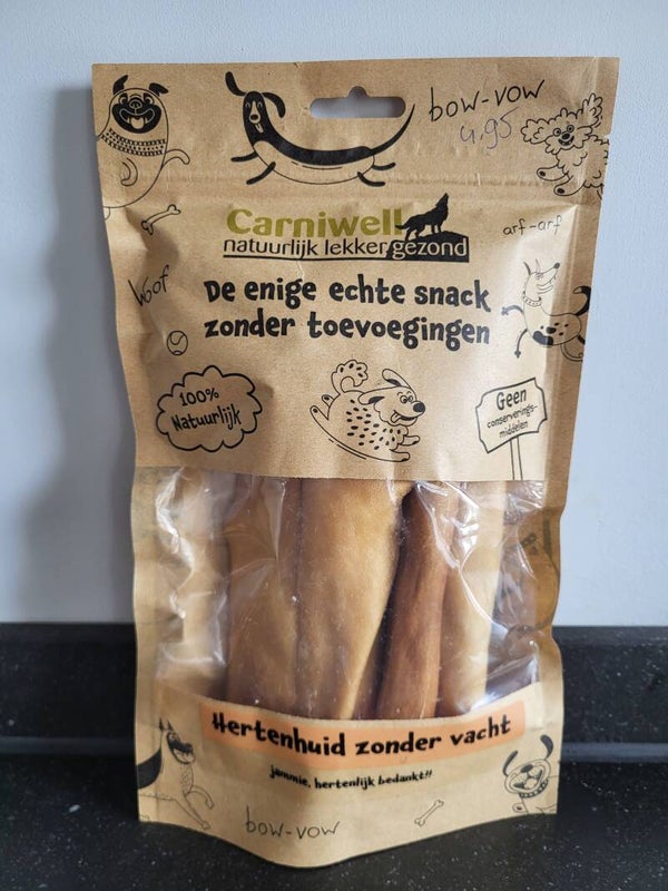 Carniwell Hertenhuid zonder vacht 90 gram