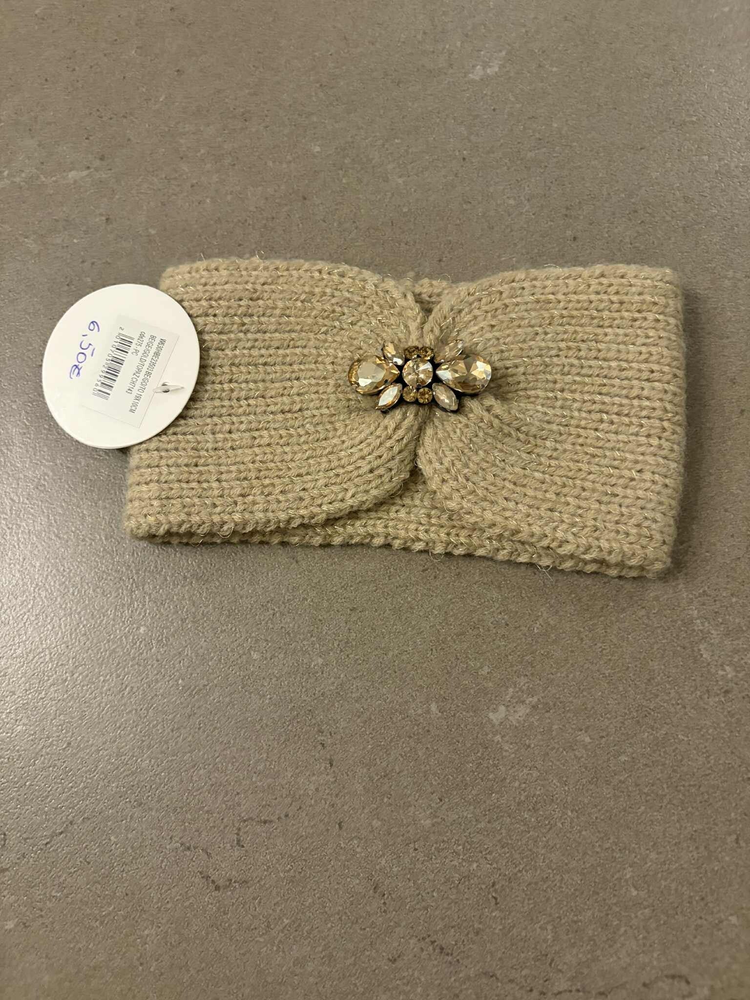 Hoofd band met Beige steen