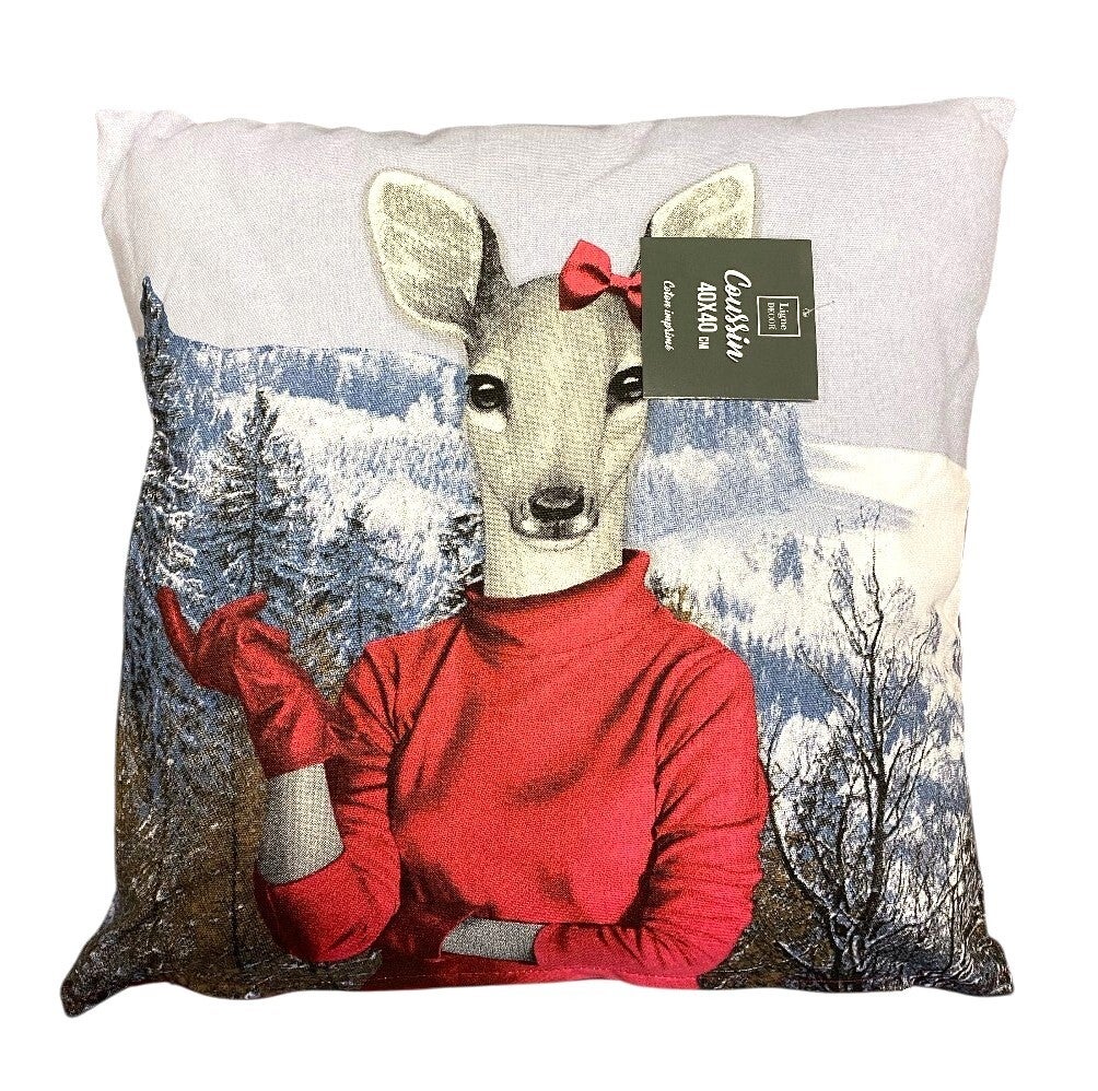 kussen 40x40 design snowgirl-hert