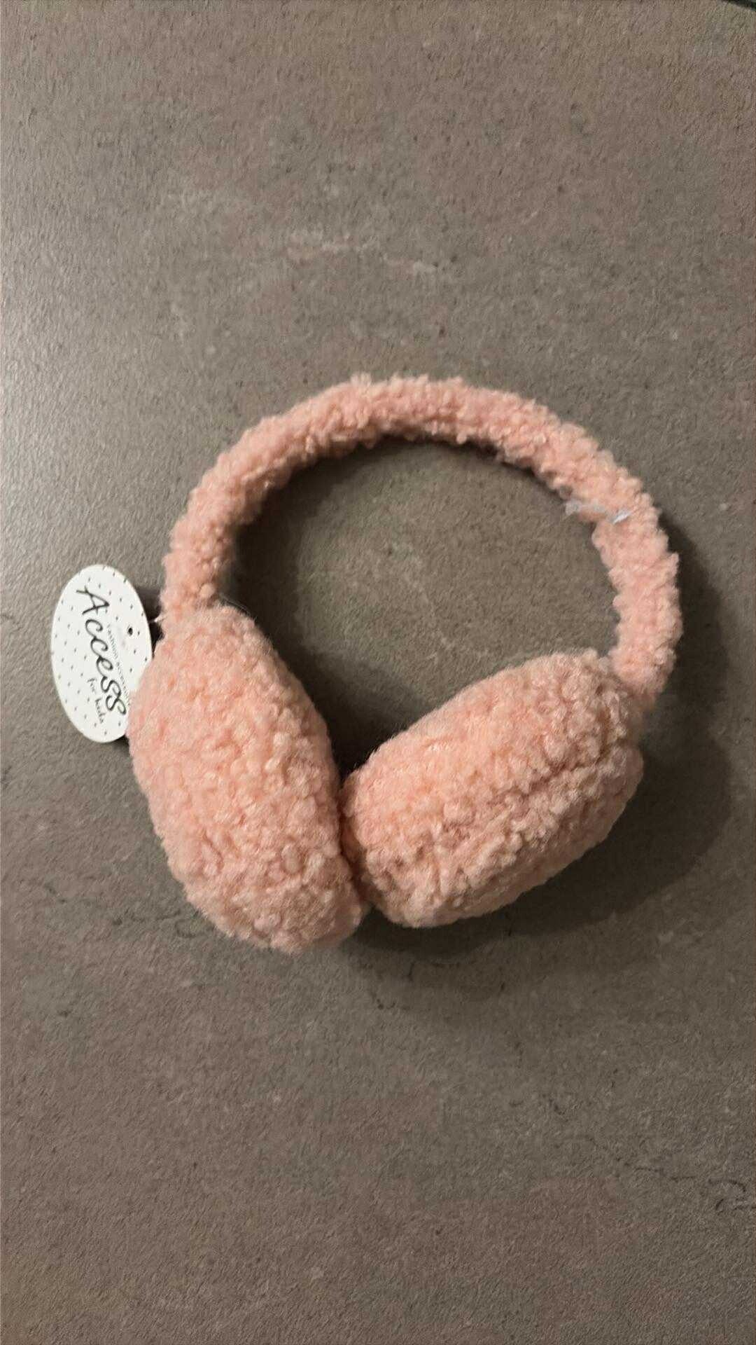 oorwarmer Kind Roze teddy stof