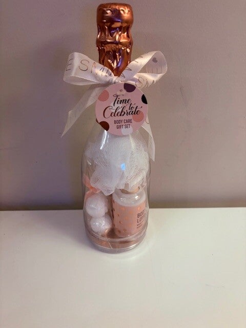 Opgevulde champagne fles