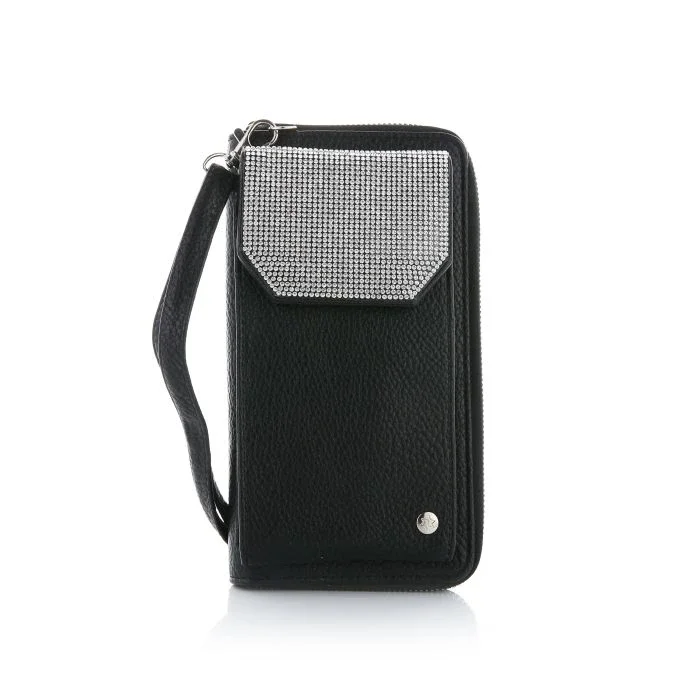 Sparkling telefoontasje / portemonee ZWART