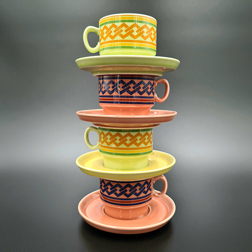 4x kop en schotel Weidmann Porzellan