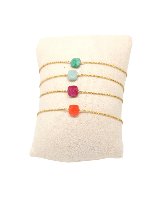 Bracelet  perle carrée