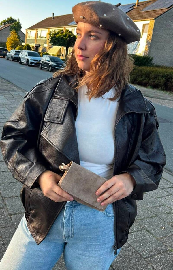 Bikerjack Leatherlook Chocolate Brown