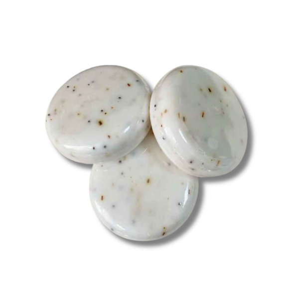 ronde zeepjes wit /12st.