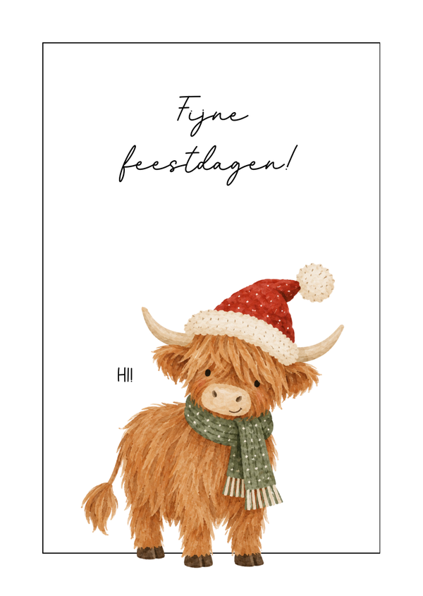 set 5 kerst kaartjes