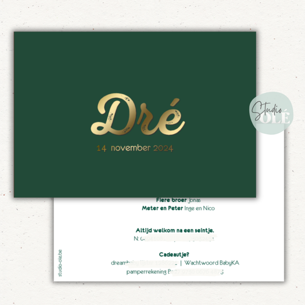 Collectiekaartje - Dré