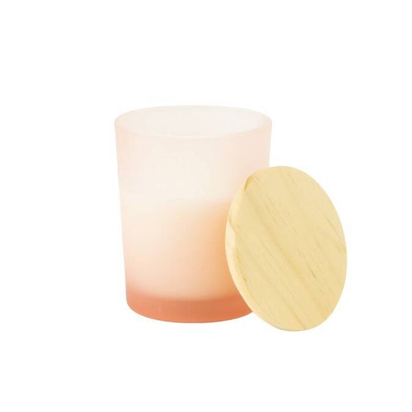 geurkaarsje met houten deksel / 12st. - blush