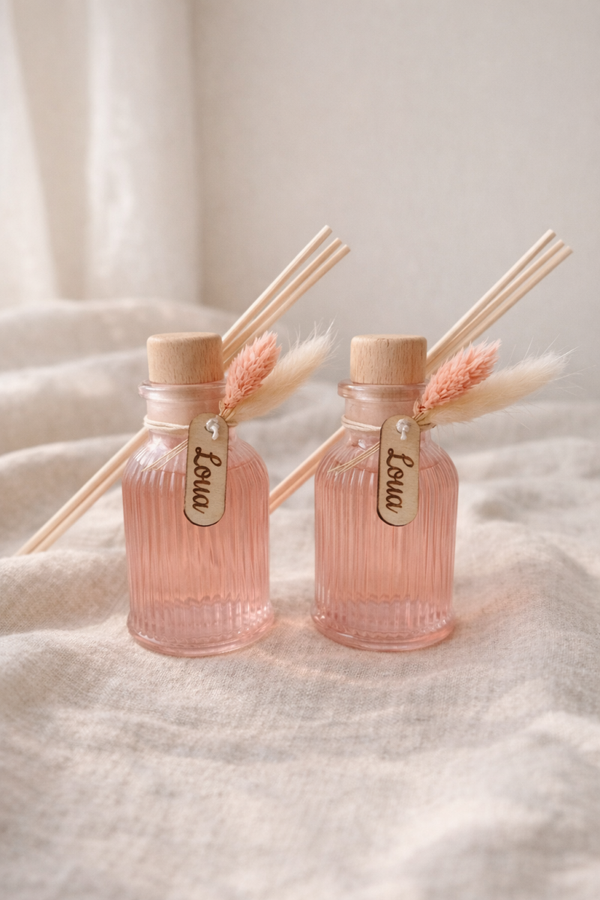 geurstokjes ribbel + label  | 12 stuks