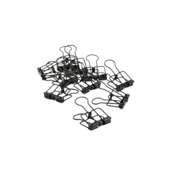 metalen clips/ 12stuks - zwart