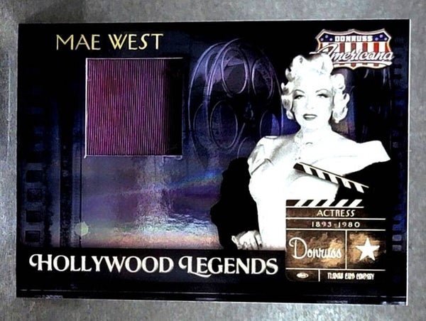 2007 Donruss Americana Hollywood Legends Material #HL-9 Mae West 171/350 - Rare Collectible Card