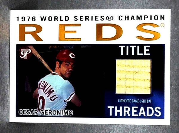 2005 Topps Pristine Legends Title Threads Relics #TT-CS Cesar Geronimo Collectible Sports Trading Card