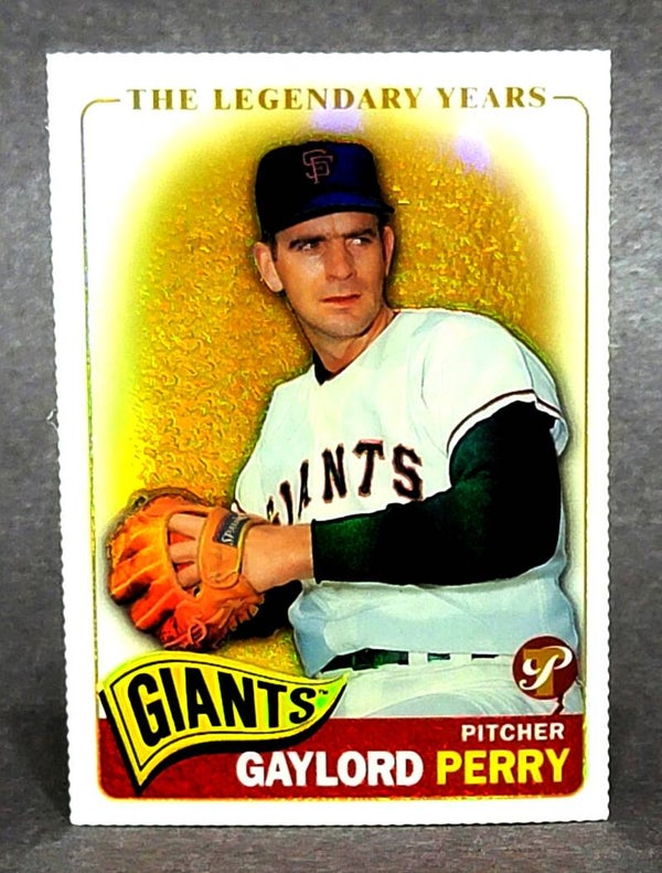 2005 Topps Pristine Legends Gold Die Cut Refractors #31 Gaylord Perry Collectible Sports Trading Card