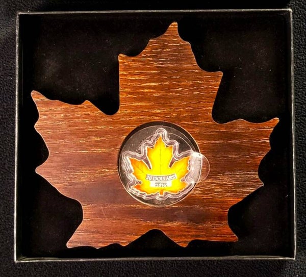 2016 $20 Fine Silver Coin - Canada's Colorful Maple Leaf Box Set (99.99% Pure Silver)