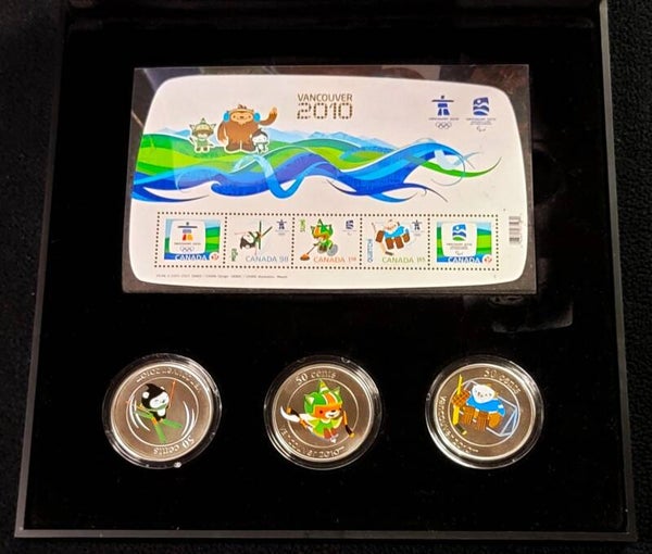 Vancouver 2010 Olympics Bronze Coin and Stamp Collector's Set - Limited Edition