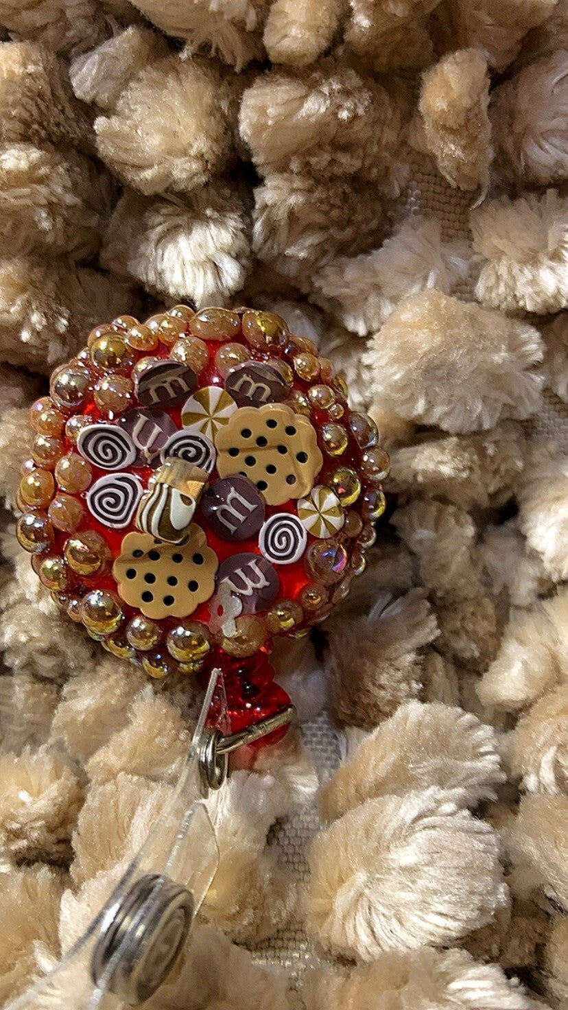 Cookie and M&M Badge Reel