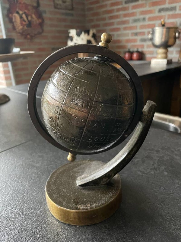 Wereldbol Bruin Goud 58284