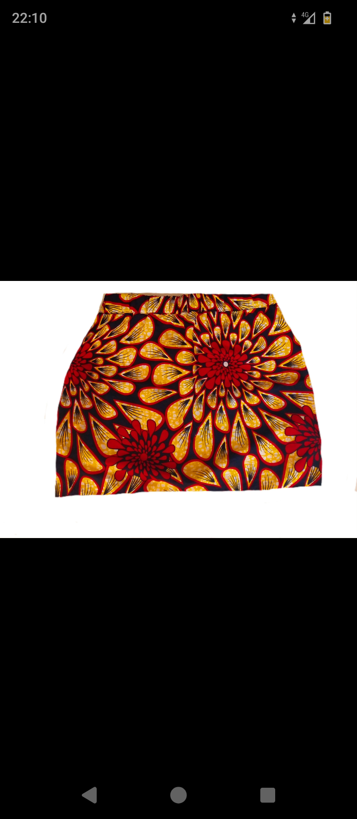 Jupe droite avec élastique à la taille