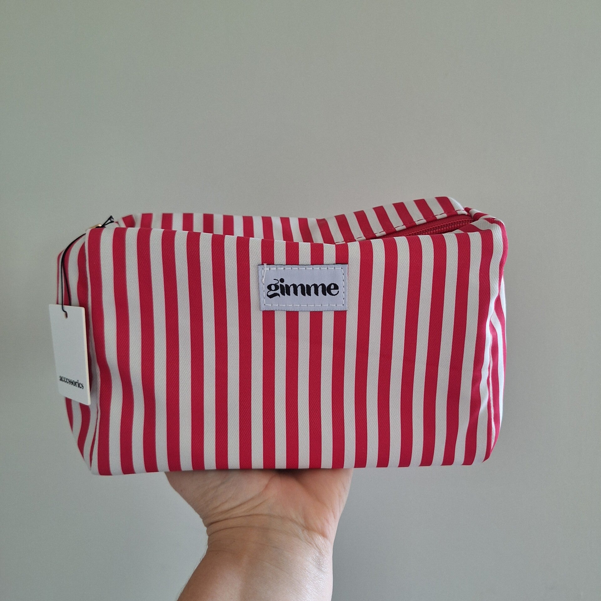 Roze streep toilettas