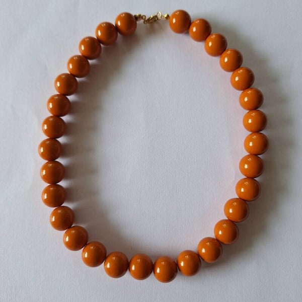 Koper bruine bubbel ketting 14 mm