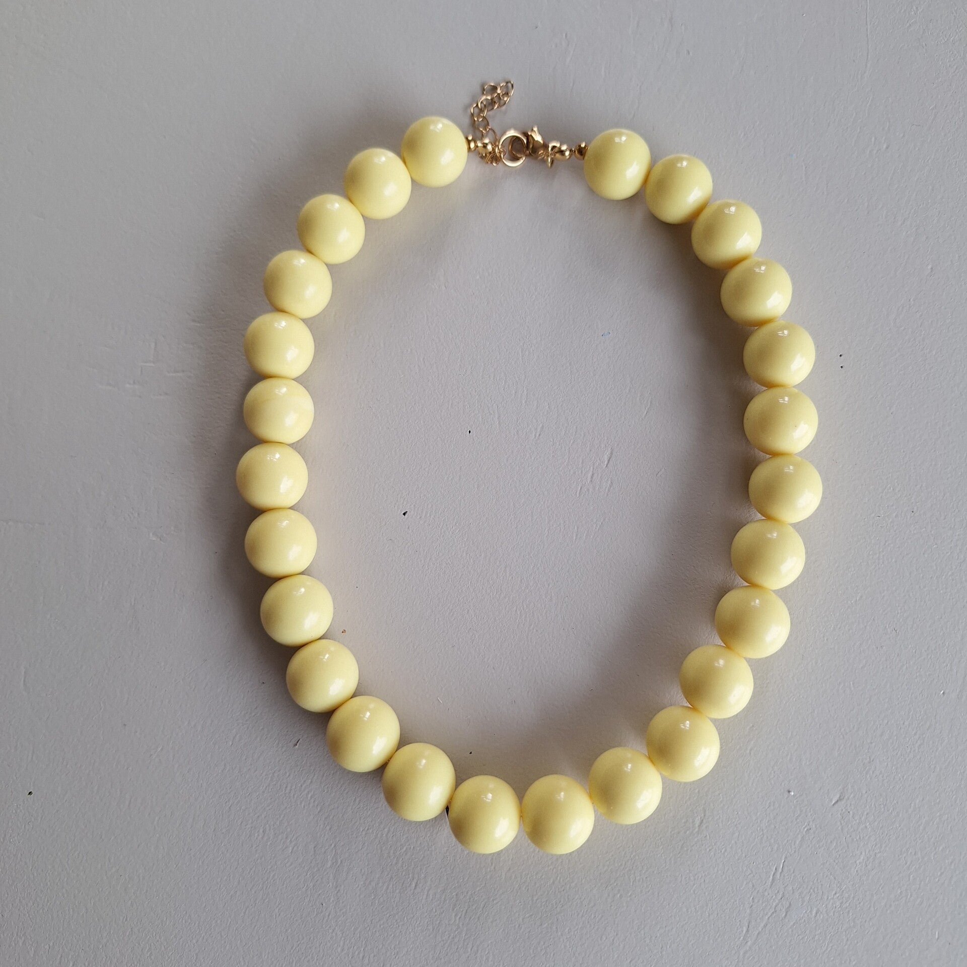 Lichtgele bubbel ketting 16 mm