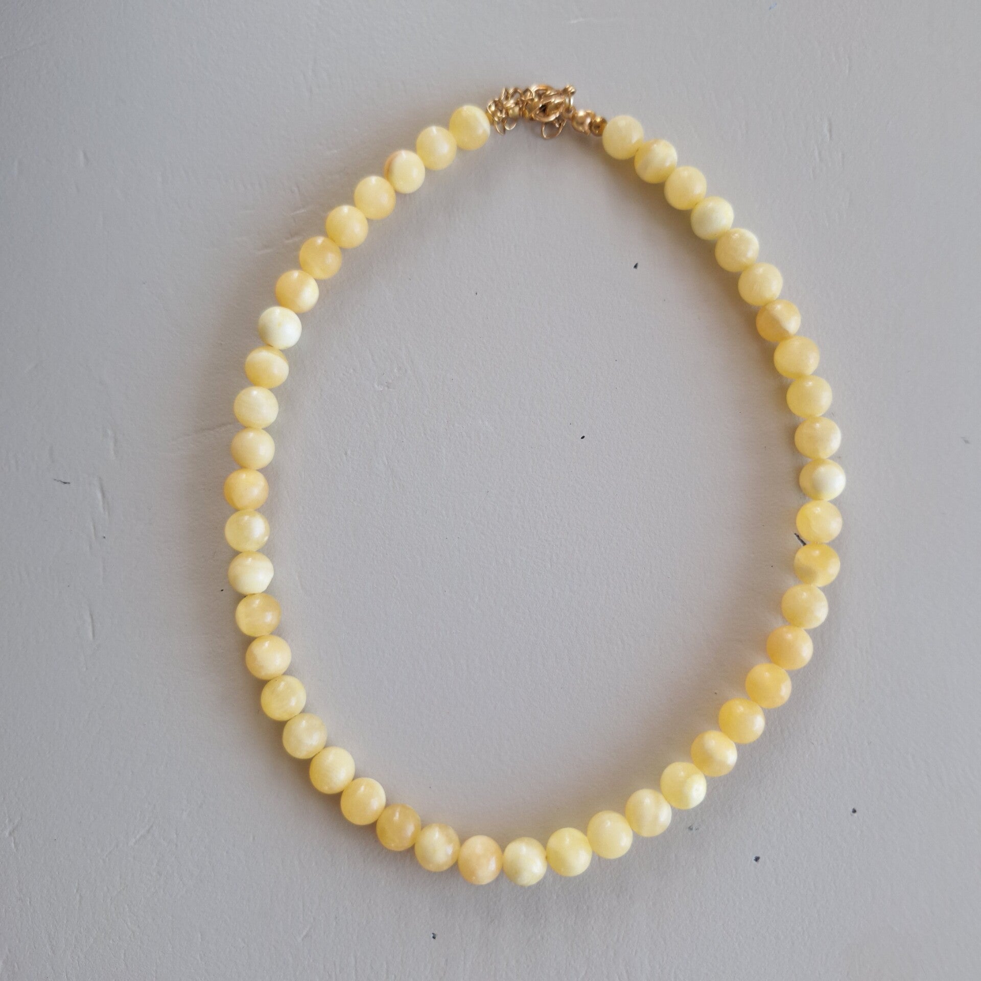 Natuursteen gele ketting