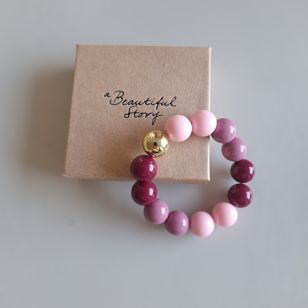 Gekleurde bubbel armband M