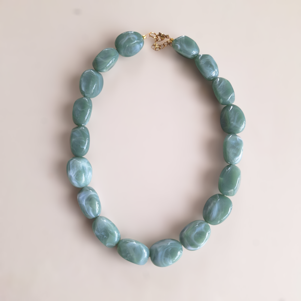 Groene nugget ketting