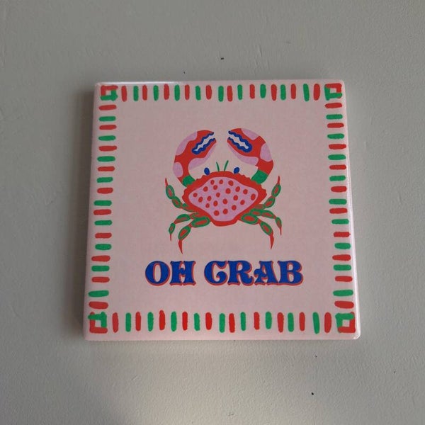 Tegeltje 'oh grab'