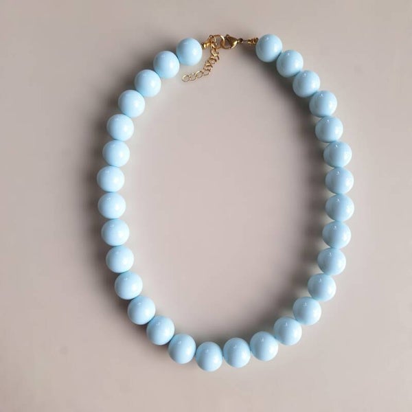 Baby blauwe bubbel ketting