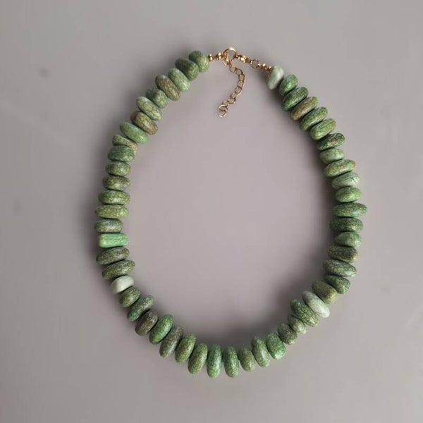 Groene kiezel ketting