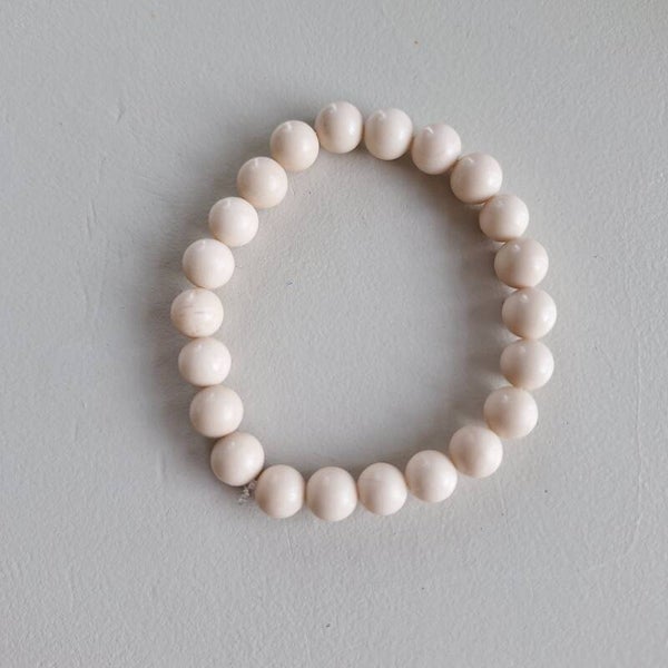 Marmer off-white natuurstenen armband M