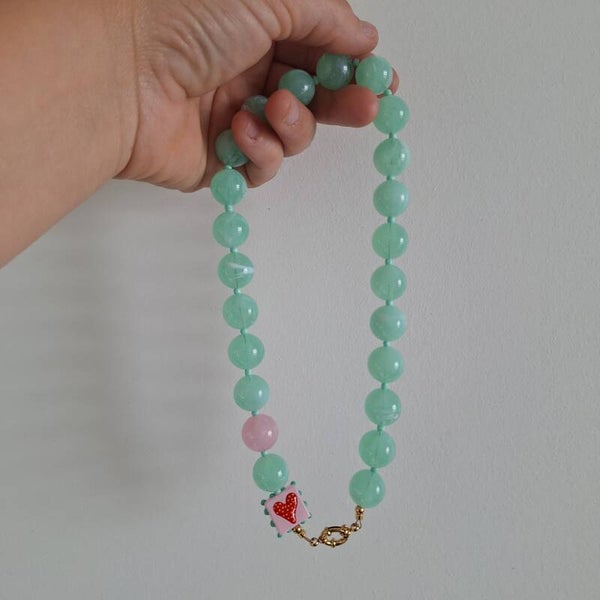 Mint groene chunky ketting