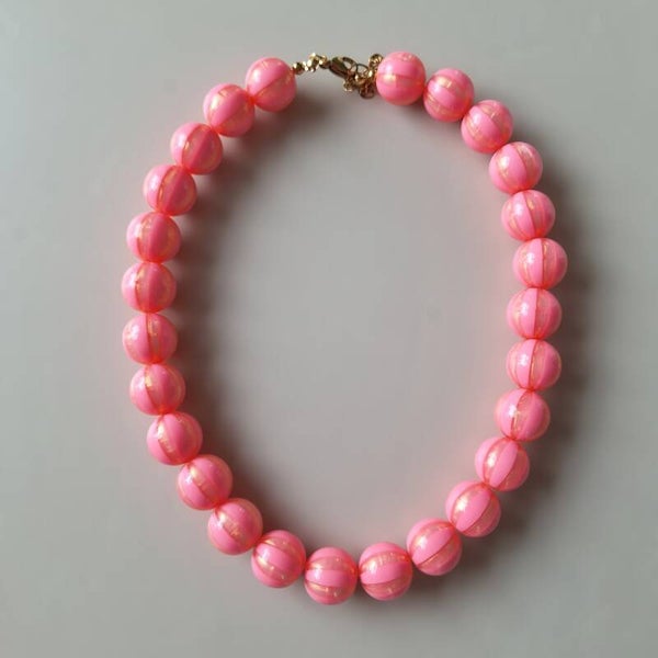 Roze pink pop ketting