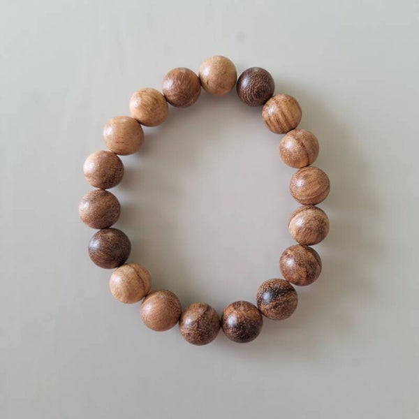 Bruine houten armband M