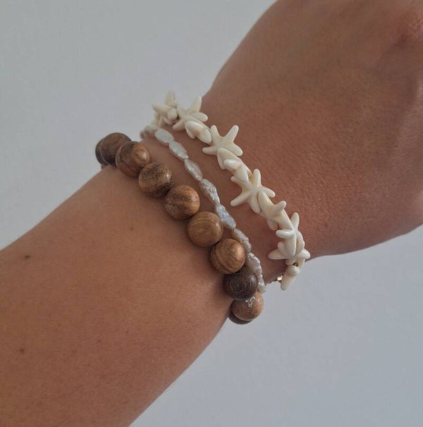 Armbanden setje nature
