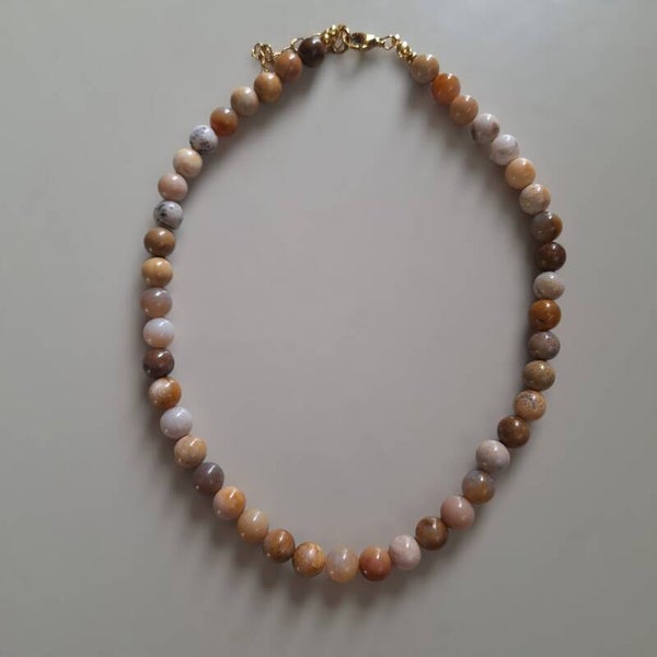 Gemêleerde natuursteen ketting