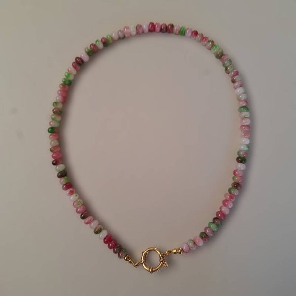 Gemêleerde natuursteen ketting