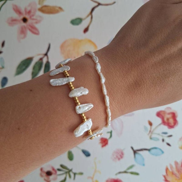 Flag pearl armband