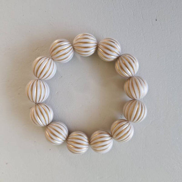 Beige gouden armband M